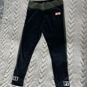 Pink Victoria’s Secret Ultimate yoga leggings.